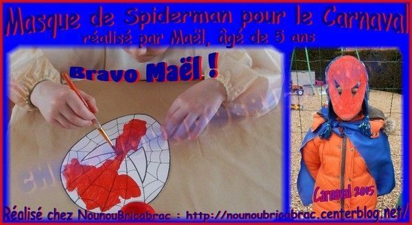 Masque de Spiderman - Maël, 5 ans