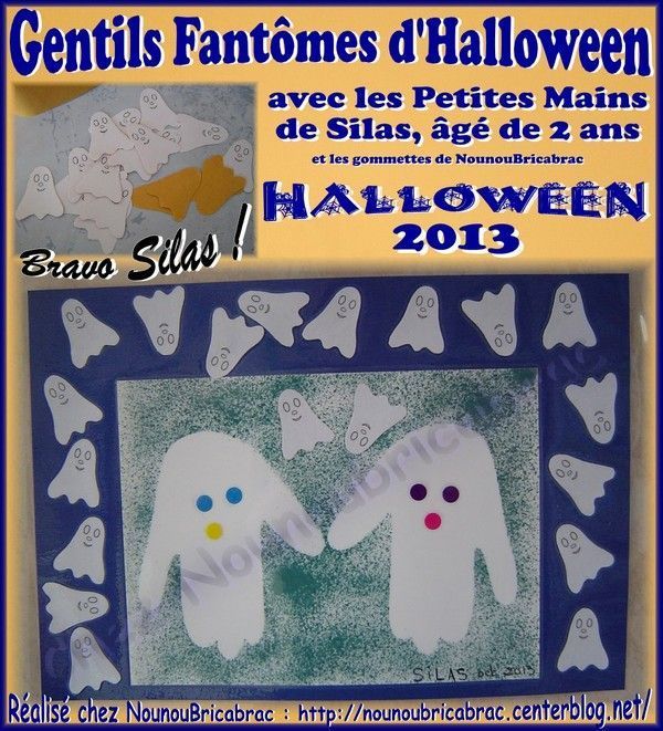 Gentils Fantômes d'Halloween réalisés par Silas, 2 ans