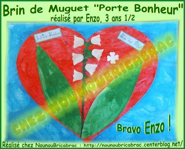 Brin de Muguet "Porte Bonheur" - Enzo, 3 ans 1/2