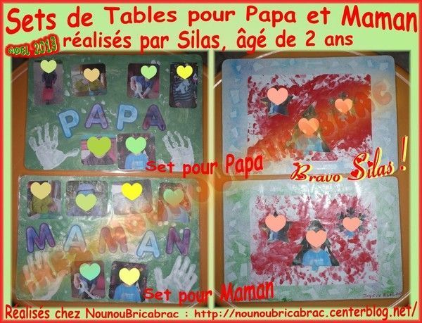 Sets de Table pour Papa et Maman - Silas, 2 ans