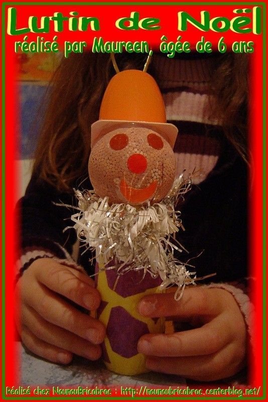 Lutin de Noël réalisé par Maureen, 6 ans