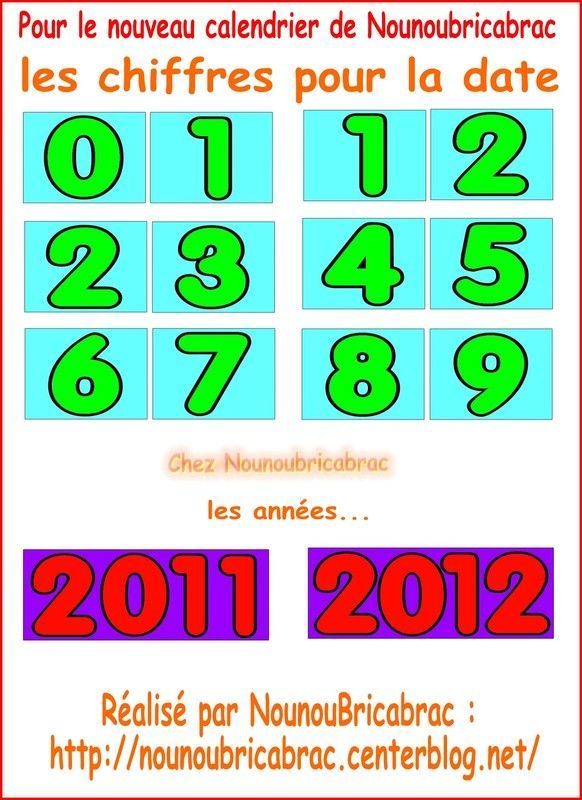Pour le nouveau calendrier de Nounoubricabrac... 2011/2012