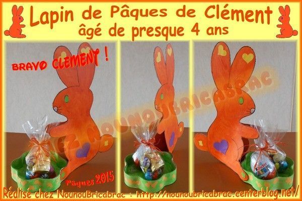 Lapin de Pâques de Clément - presque 4 ans