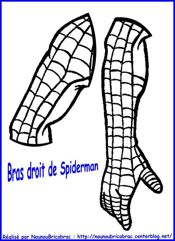 Marionnette Spiderman : son bras droit
