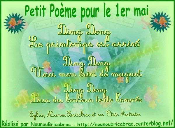 Poème pour le 1er Mai - NounouBricabrac & ses Ptits Artistes