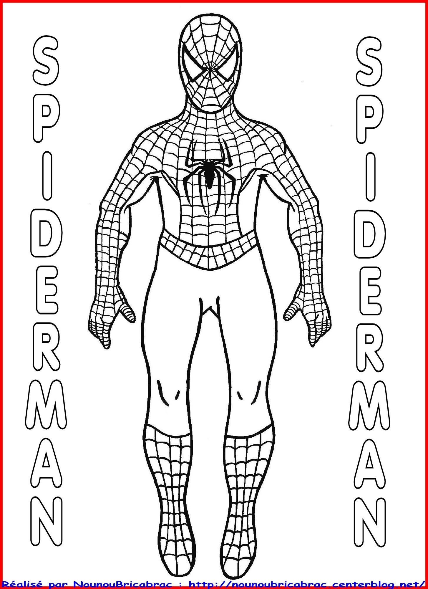 Spiderman... à colorier  Centerblog