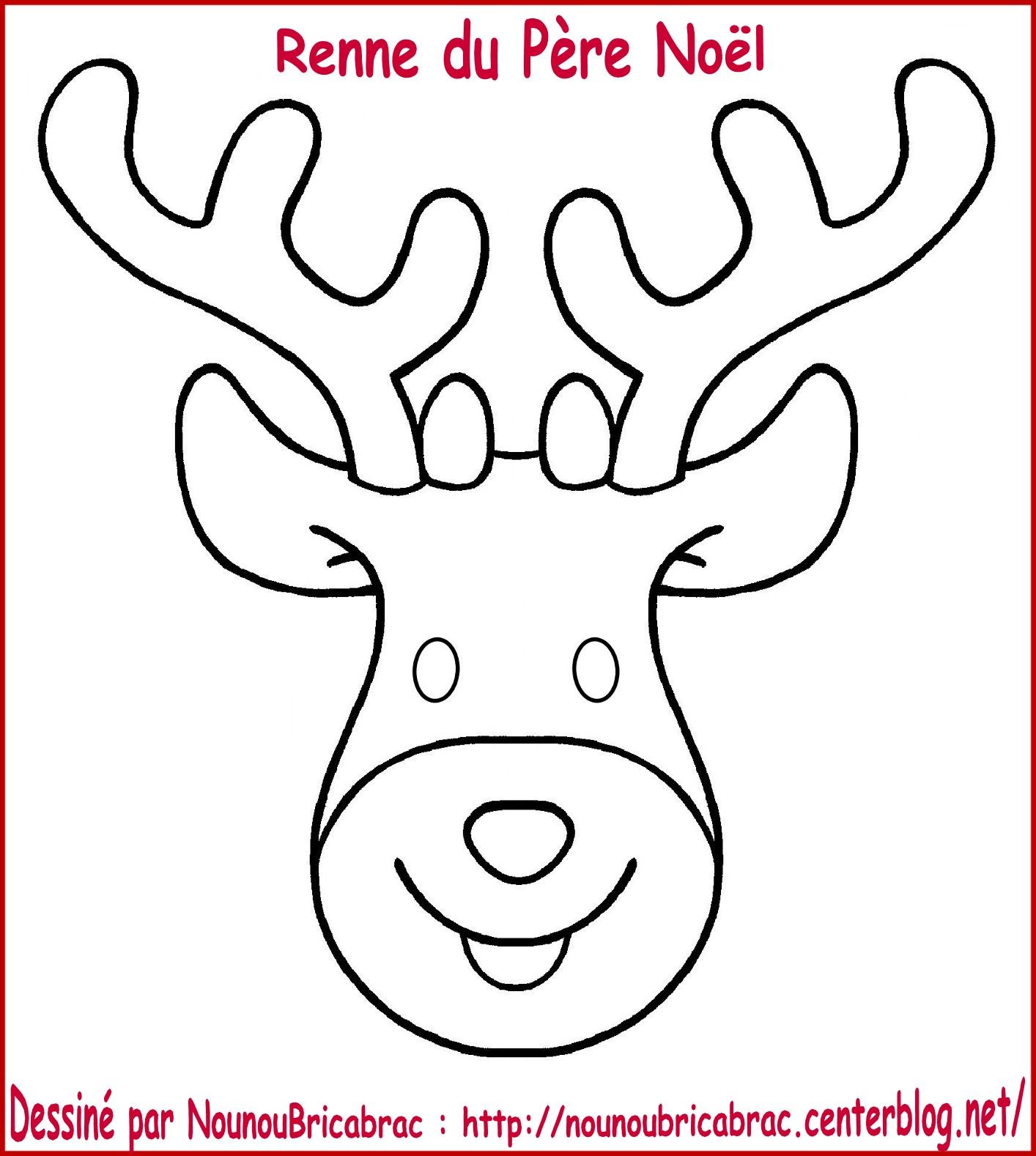 Coloriage Cerf De Noel